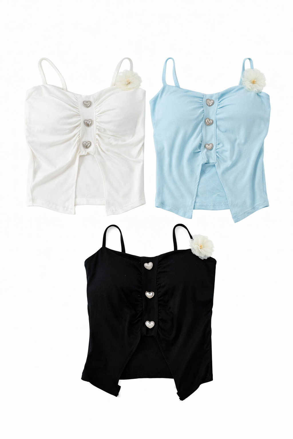 NEW愛心鈕扣設計吊帶