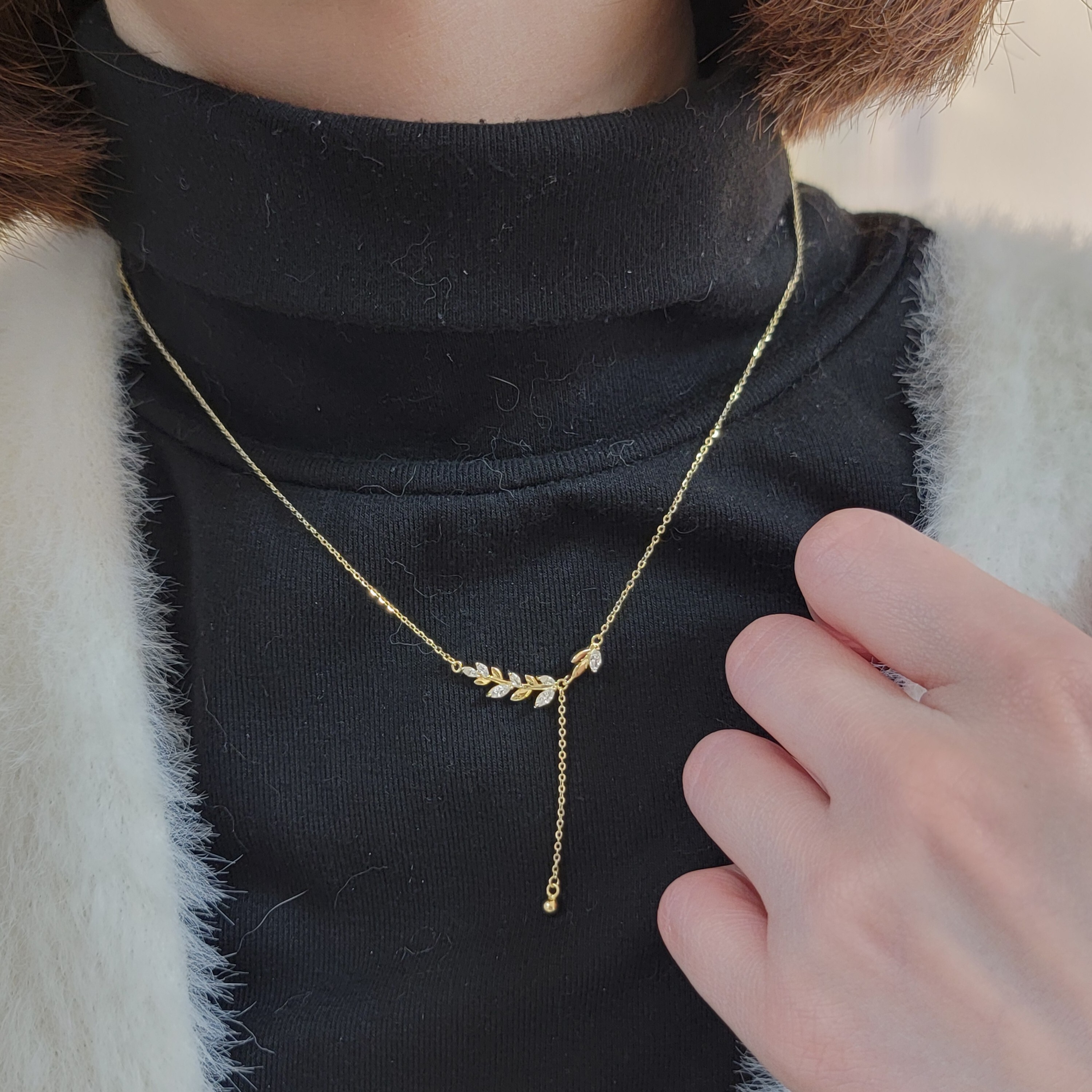 【me.luxe】SV14K桂冠鋯石流蘇鍊