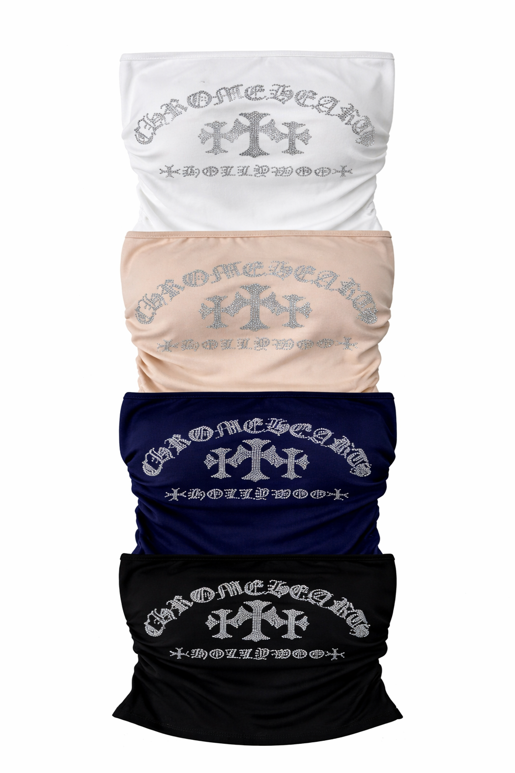 B34立體燙鑽平口上衣