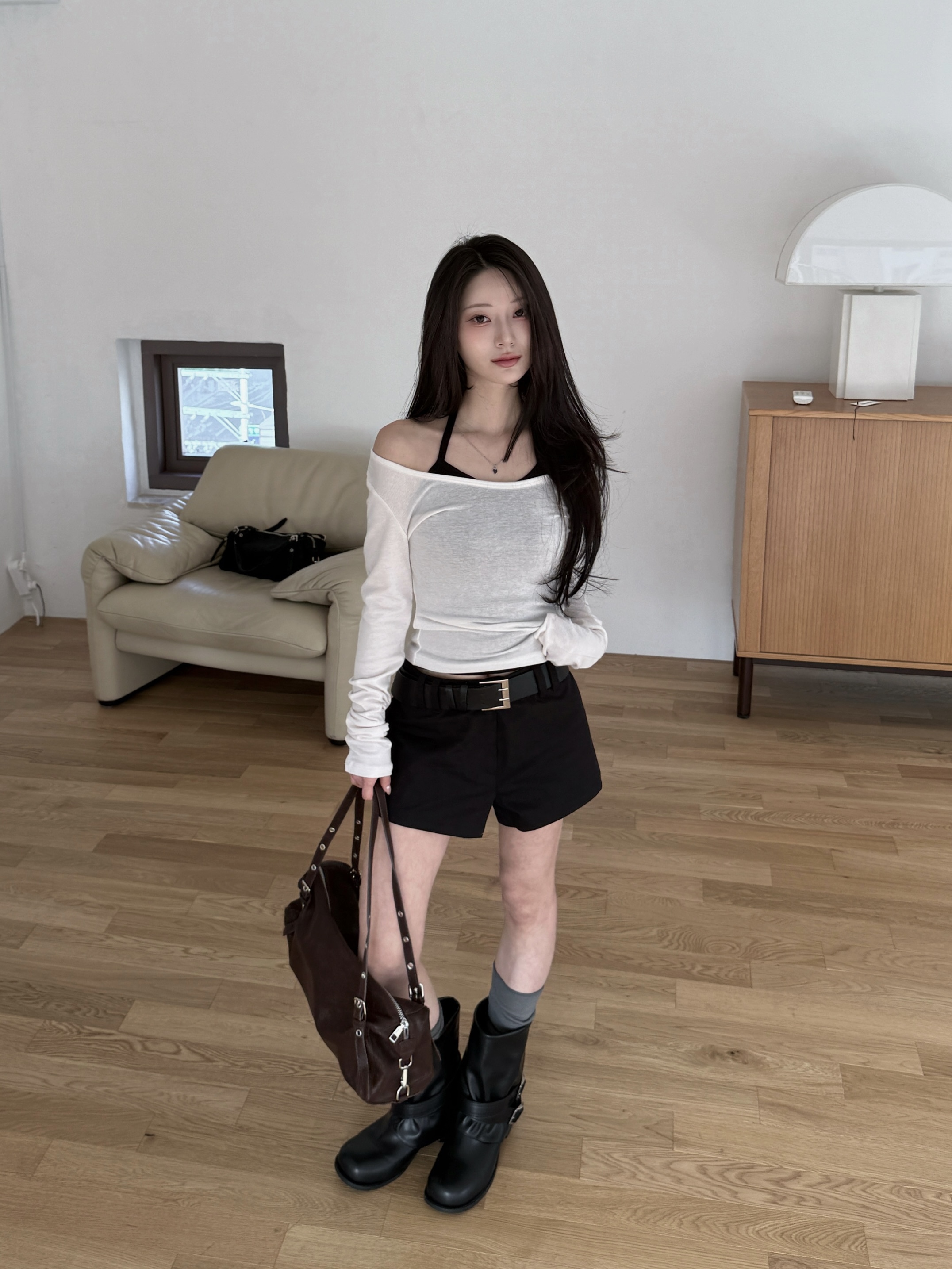 N09 Layer 可兩面穿柔膚上衣 (純白)