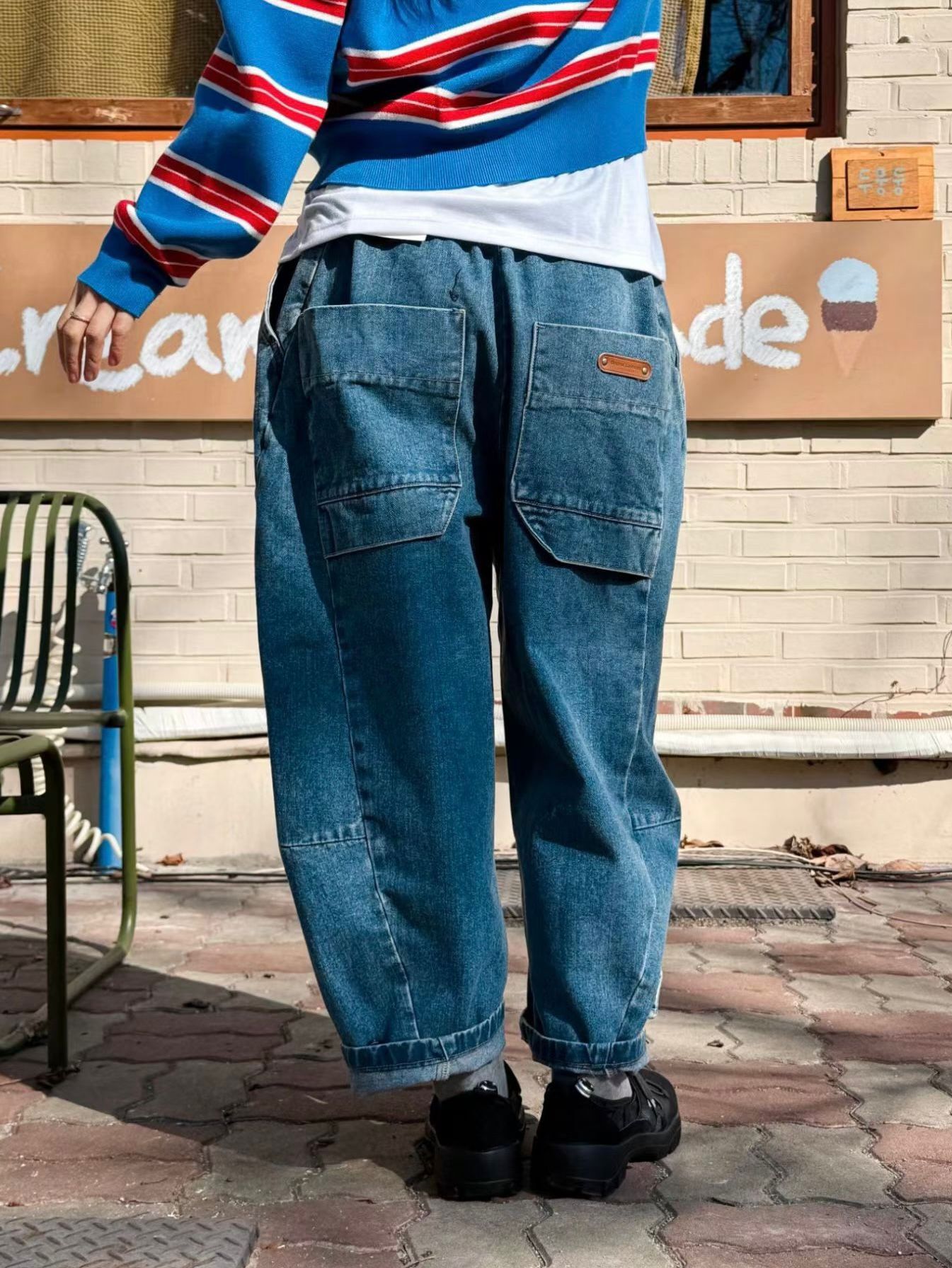 洗水鬆身牛仔褲 P3272