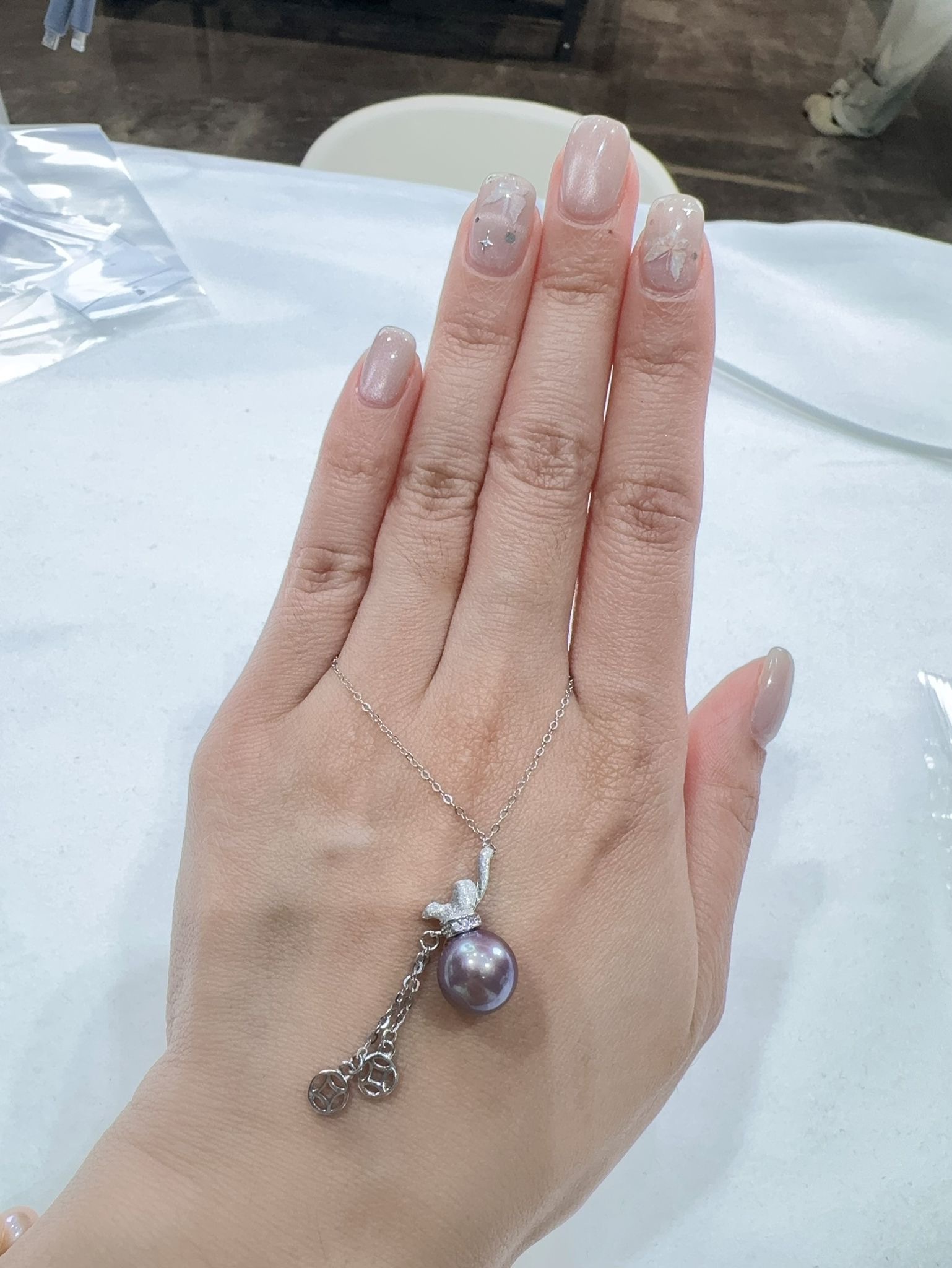 C25 紫珍珠錢袋吊墜【送銀鏈】 (DSDZ068WE- $478