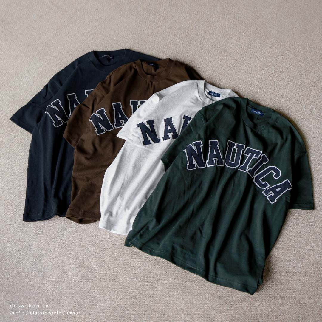 "代購" NAUTICA 美式復古 弧形LOGO 寬鬆短袖