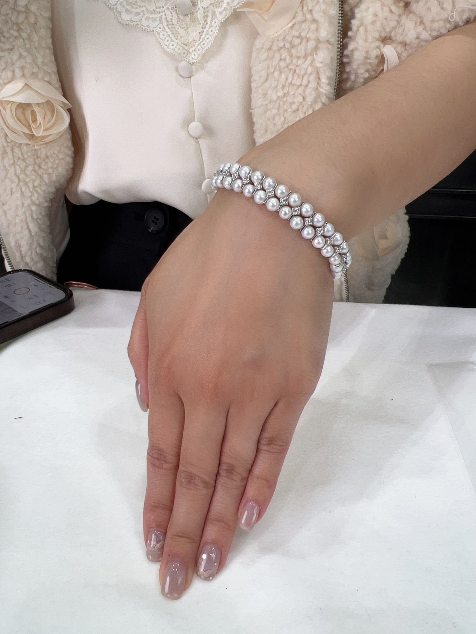 C27 雙排珍珠彈力手鏈 (DSSL004SH-YQ739)$598