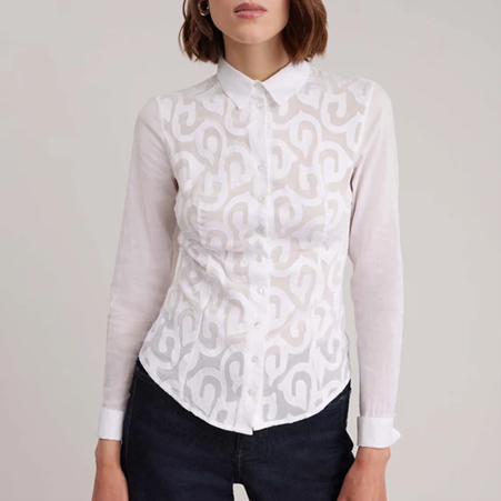 1AF0323-092 [ANNE FONTAINE] Ermine Shirt White #P1305101 (EU)