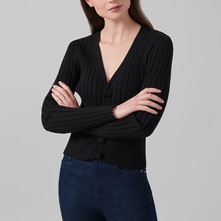 1AF0323-094 [ANNE FONTAINE] Solfege Cardigan Black #H21F22103 (EU)