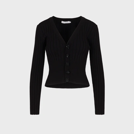 1AF0323-094 [ANNE FONTAINE] Solfege Cardigan Black #H21F22103 (EU)