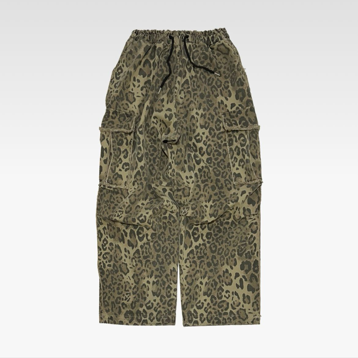 豹紋可束腳工裝鬆身褲 TAC-0422P