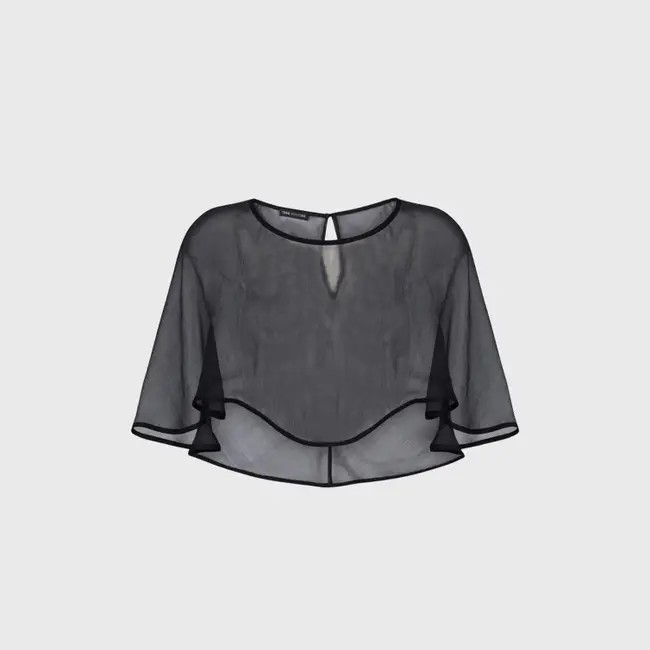 1AF0323-056 [ANNE FONTAINE] Mythe Cape Black #P18A74003 (EU)