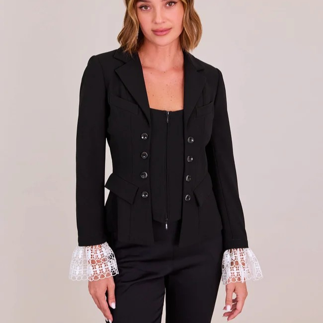 1AF0323-057 [ANNE FONTAINE] Maestro Jacket Black #H21F06803 (EU)