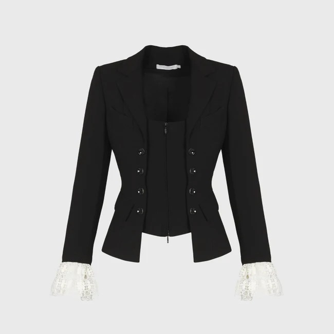 1AF0323-057 [ANNE FONTAINE] Maestro Jacket Black #H21F06803 (EU)