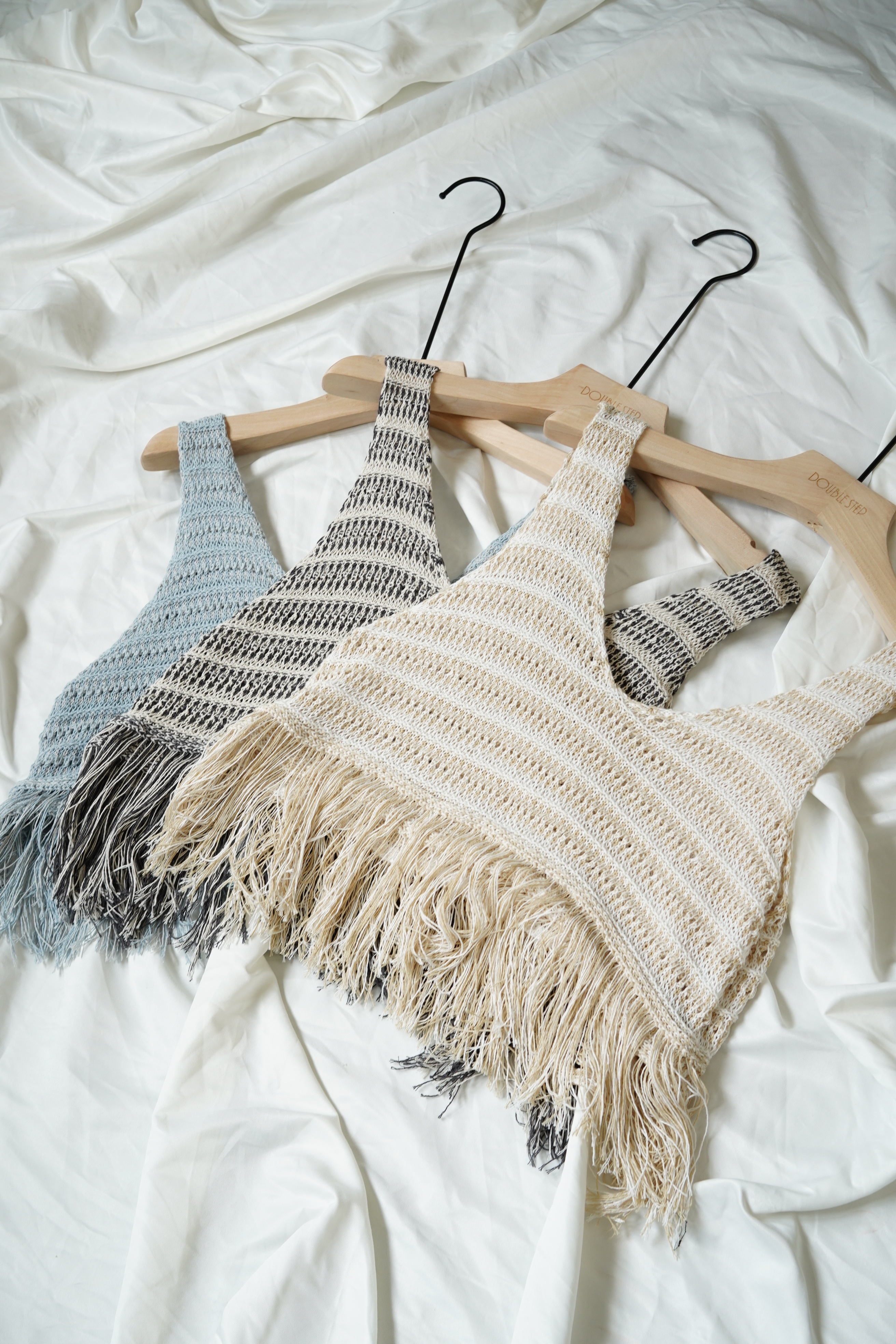 陽光氣息～棉質流蘇針織背心 - TT62002