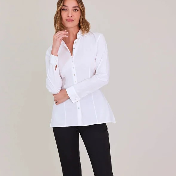 1AF0323-059 [ANNE FONTAINE] Larryton Shirt White #H22F60201 (EU)