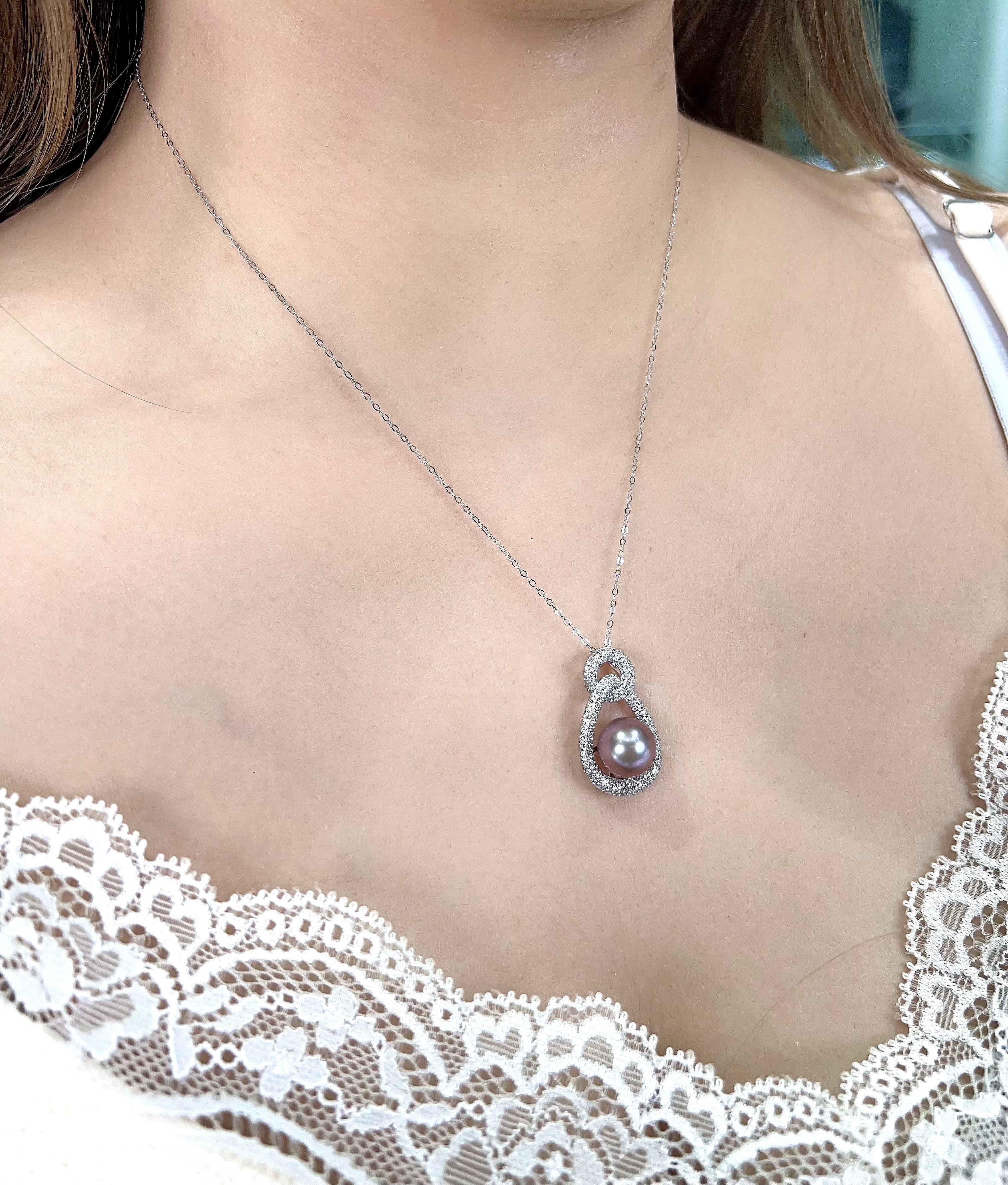 (限量) E69 "紫珍珠環環相扣吊墜【送銀鏈】 (DSDZ034QS-519)" $438