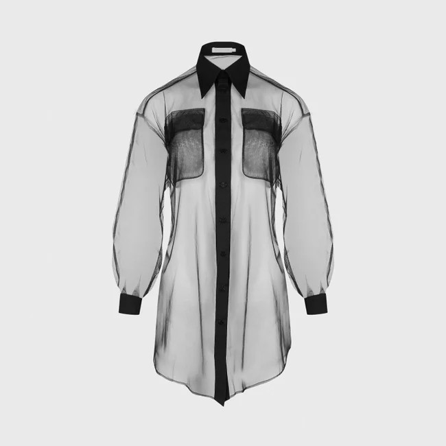 1AF0323-060 [ANNE FONTAINE] Brasilia Shirt Black #P20F28003 (EU)