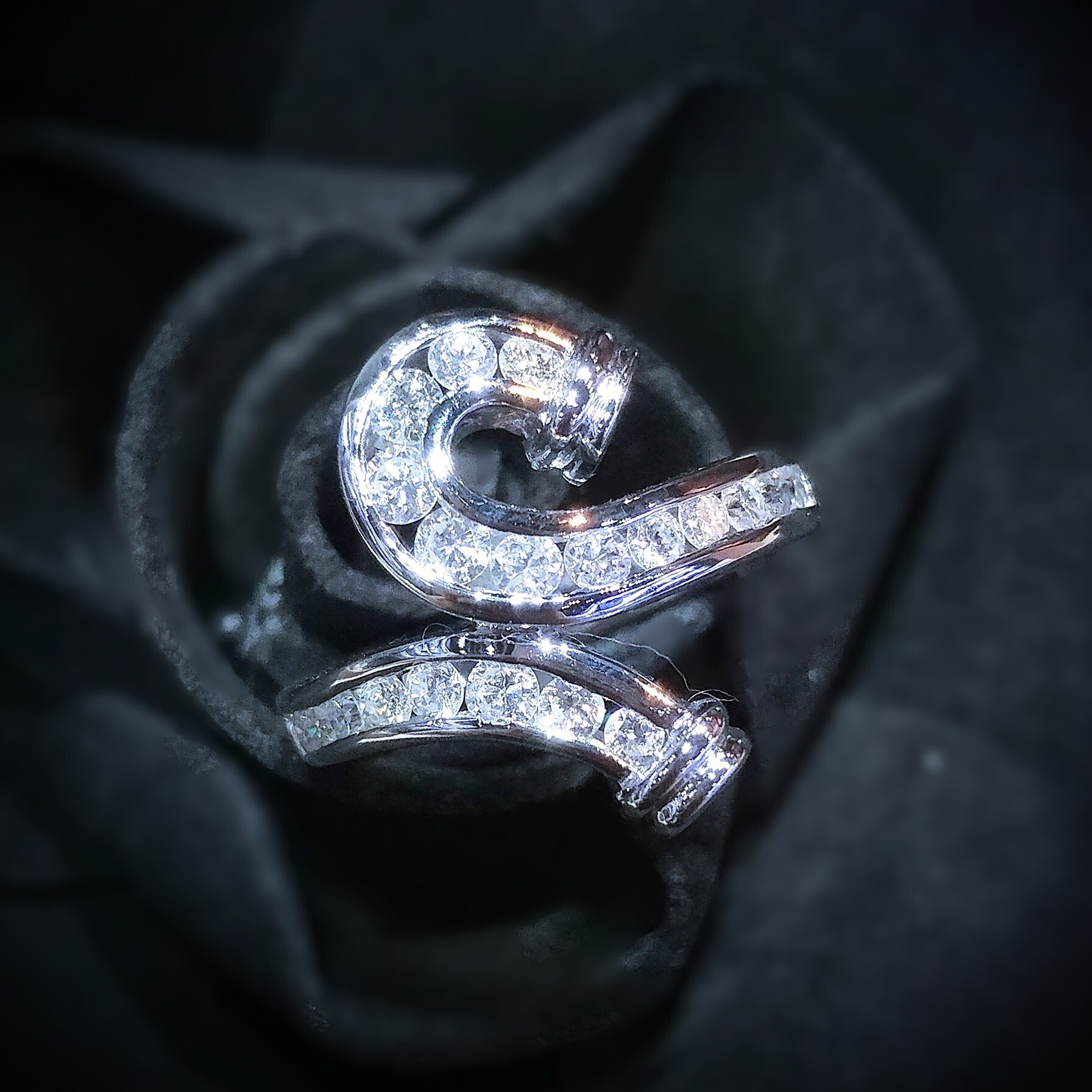 全新18K白金55份鑽石戒指