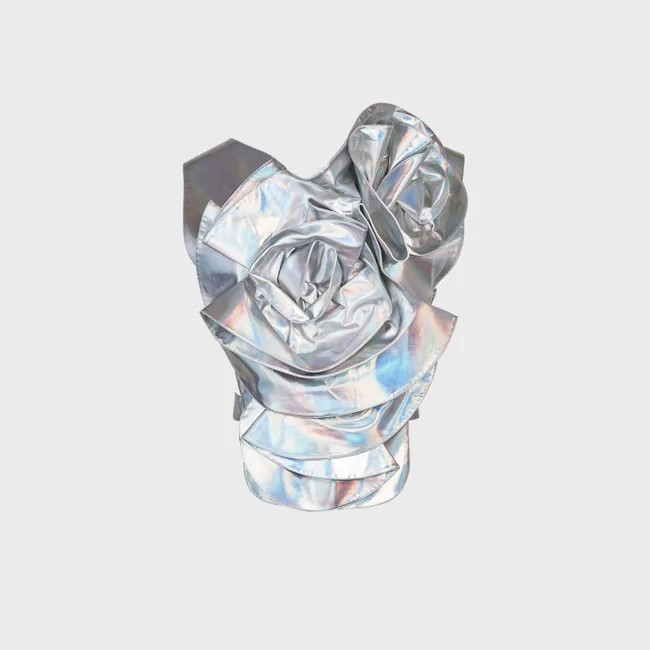 1AF0323-061 [ANNE FONTAINE] Madoura Shirtfront Iridescent #P23F036908 (EU)