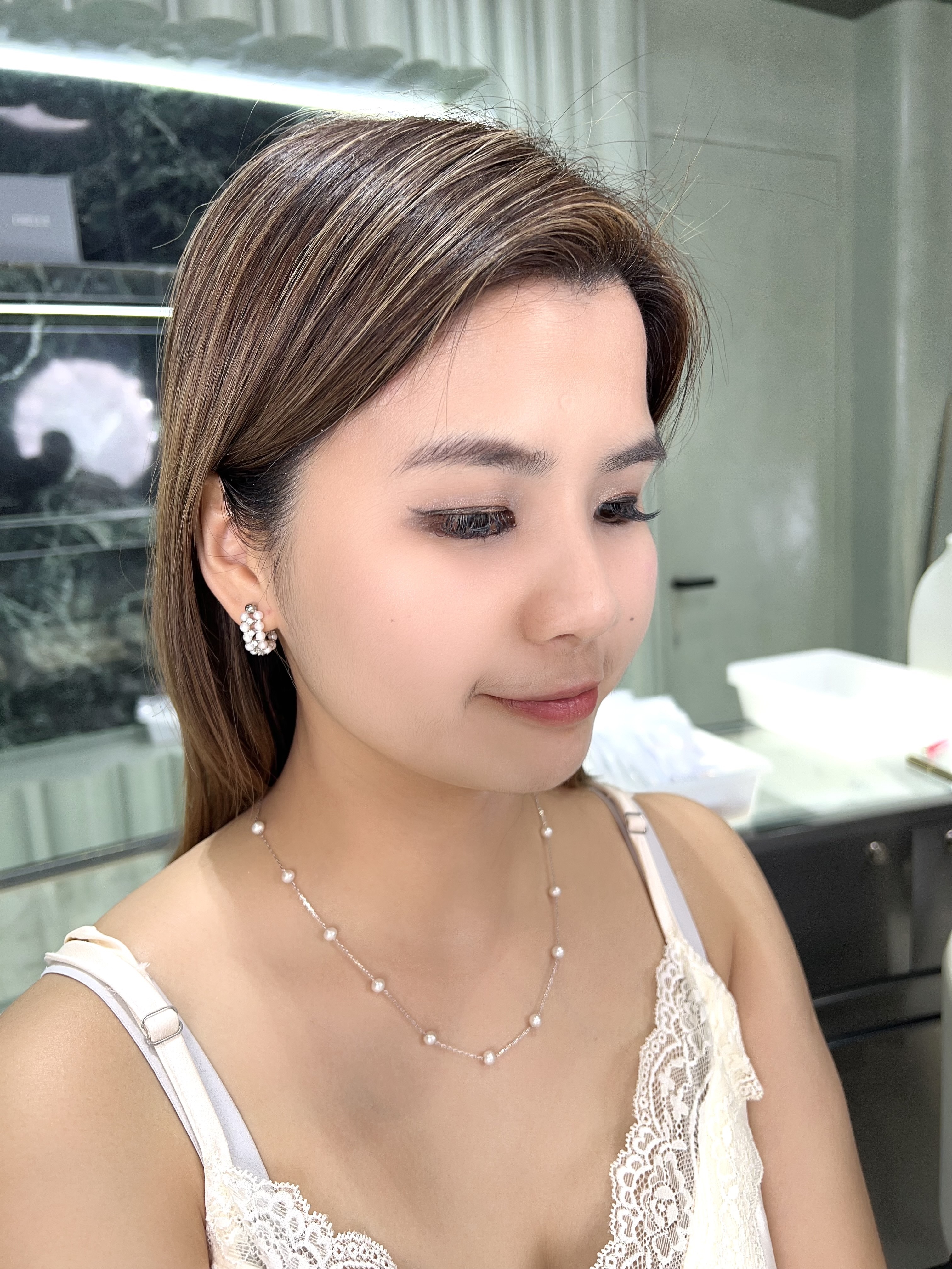 ( 限量12) E66 "滿天星珍珠頸鏈 (DSXL014ES-339)" $358"