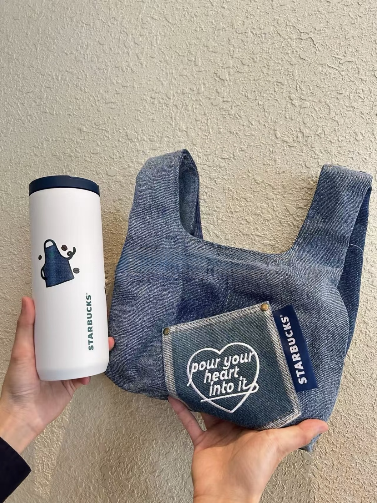 （預購）STARBUCKS 丹寧星咖系列  不鏽鋼杯&丹寧手提包