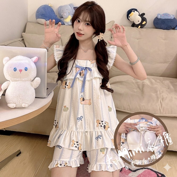 帽子小狗睡衣套裝