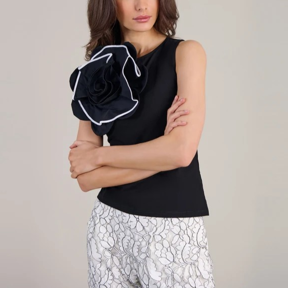 1AF0323-062 [ANNE FONTAINE] Marja Top Black #P25F07303 (EU)