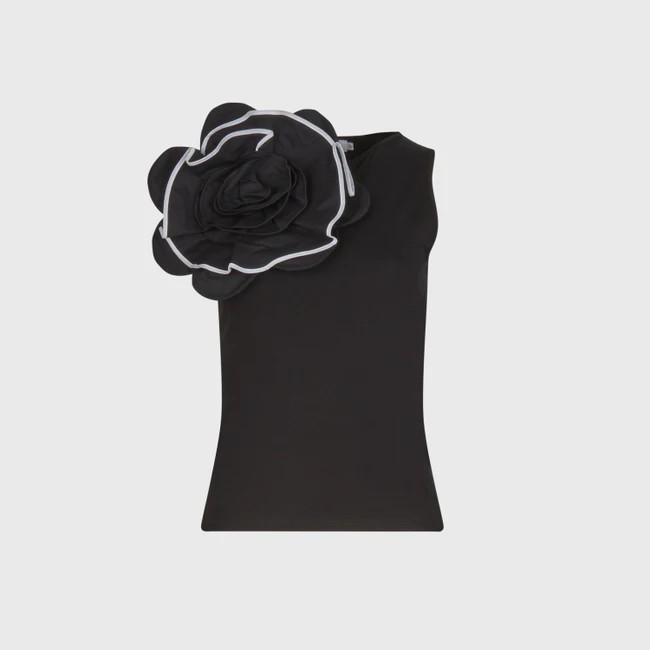 1AF0323-062 [ANNE FONTAINE] Marja Top Black #P25F07303 (EU)
