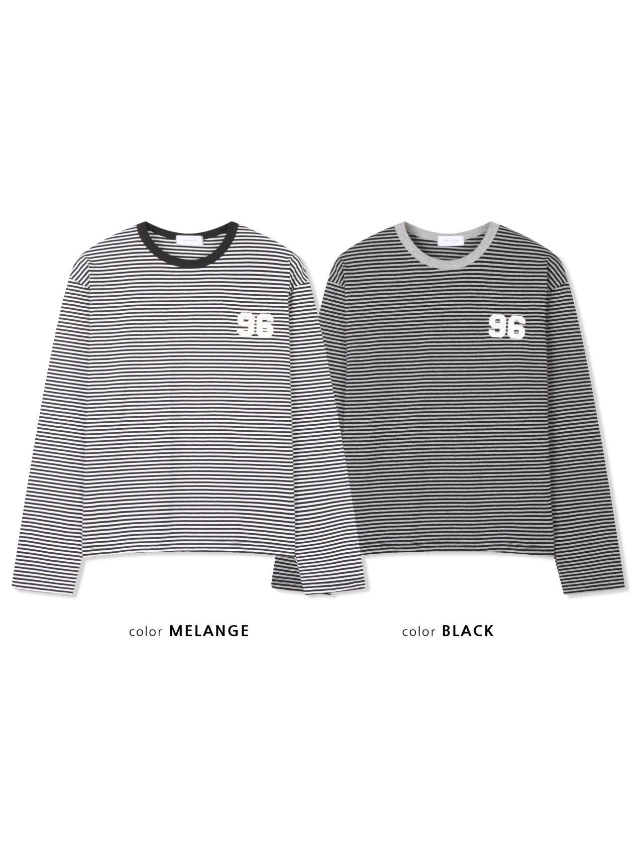 數字橫間長袖衫 GATHER-060T