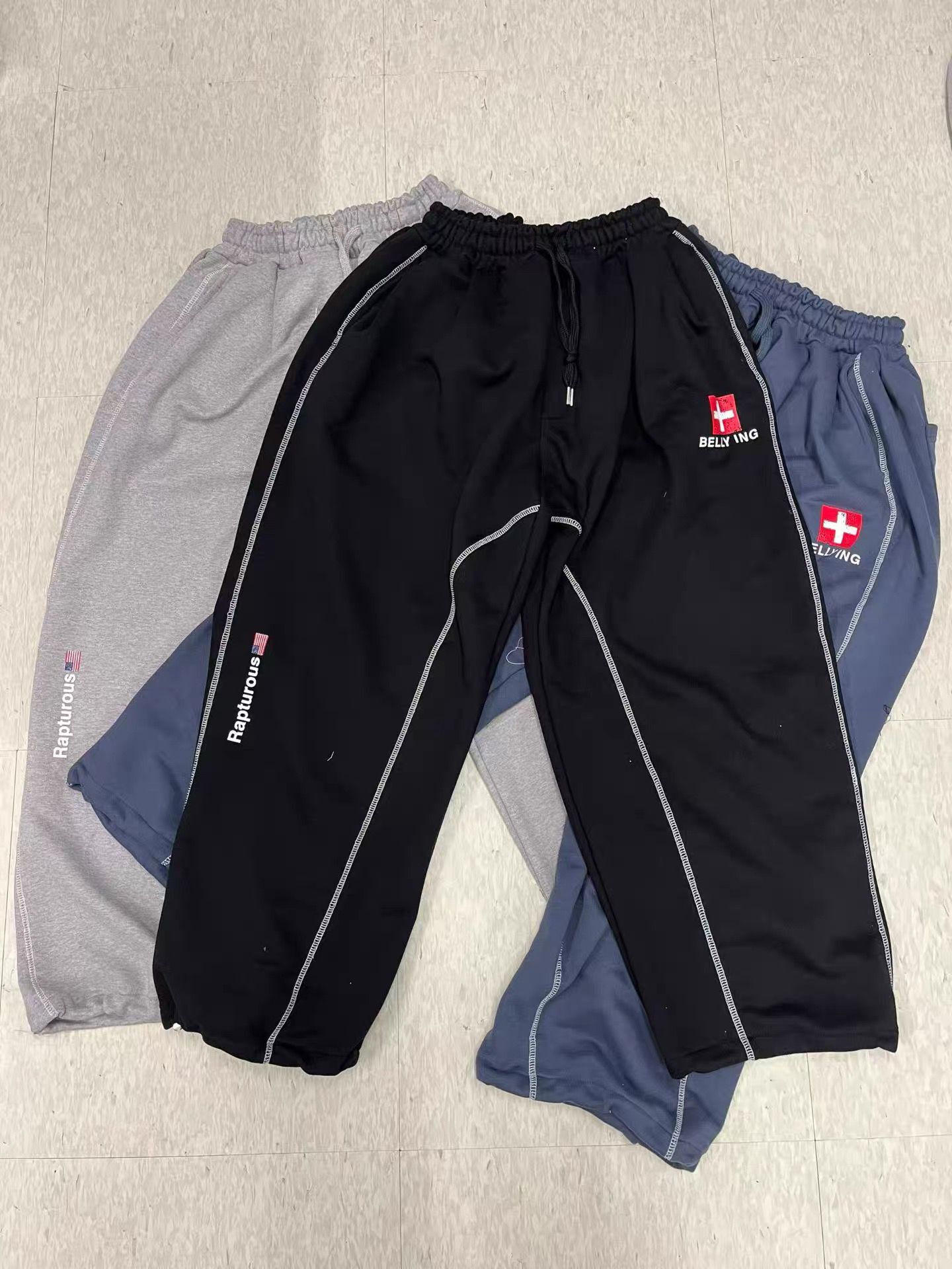 英文字可束腳運動褲 GATHER-063P