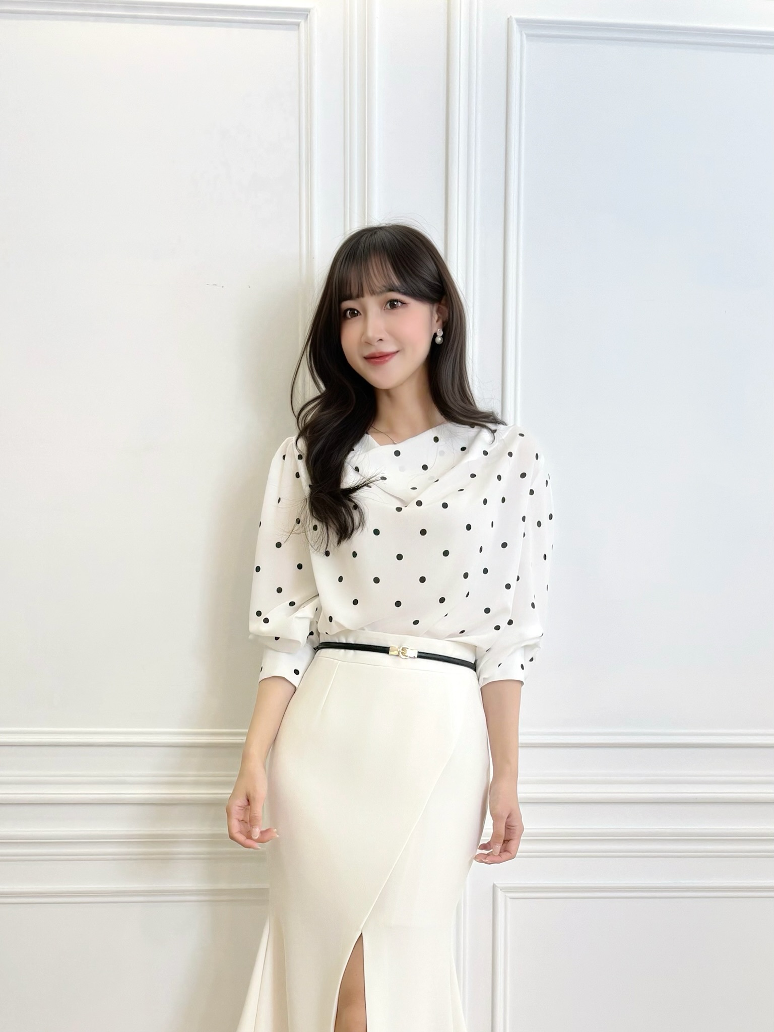 好身形前開衩魚尾裙