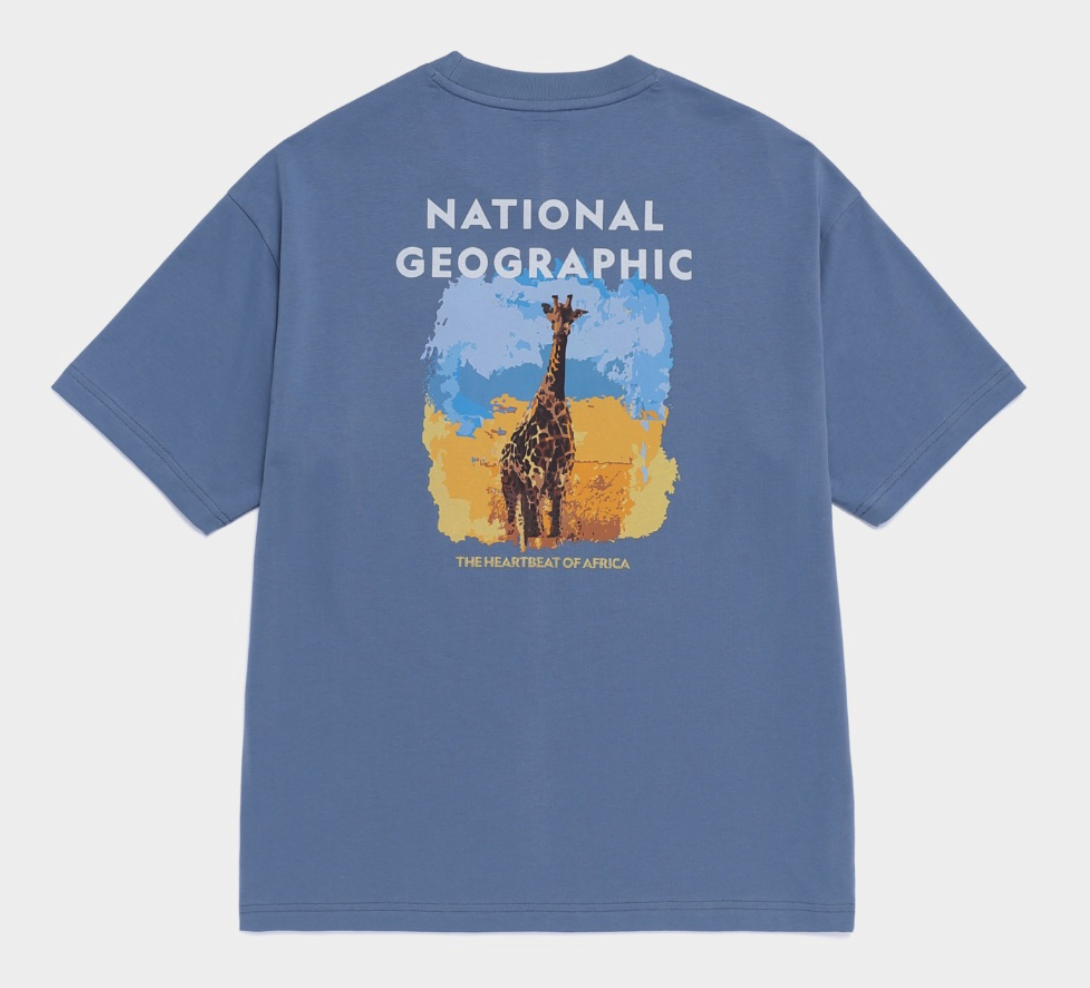 【春季新品限時折扣🔥 3/29 晚上12:00結束】NATIONAL GEOGRAPHIC 國家地理 Ratel Regen 背後動物圖樣 短tee N262UTS062