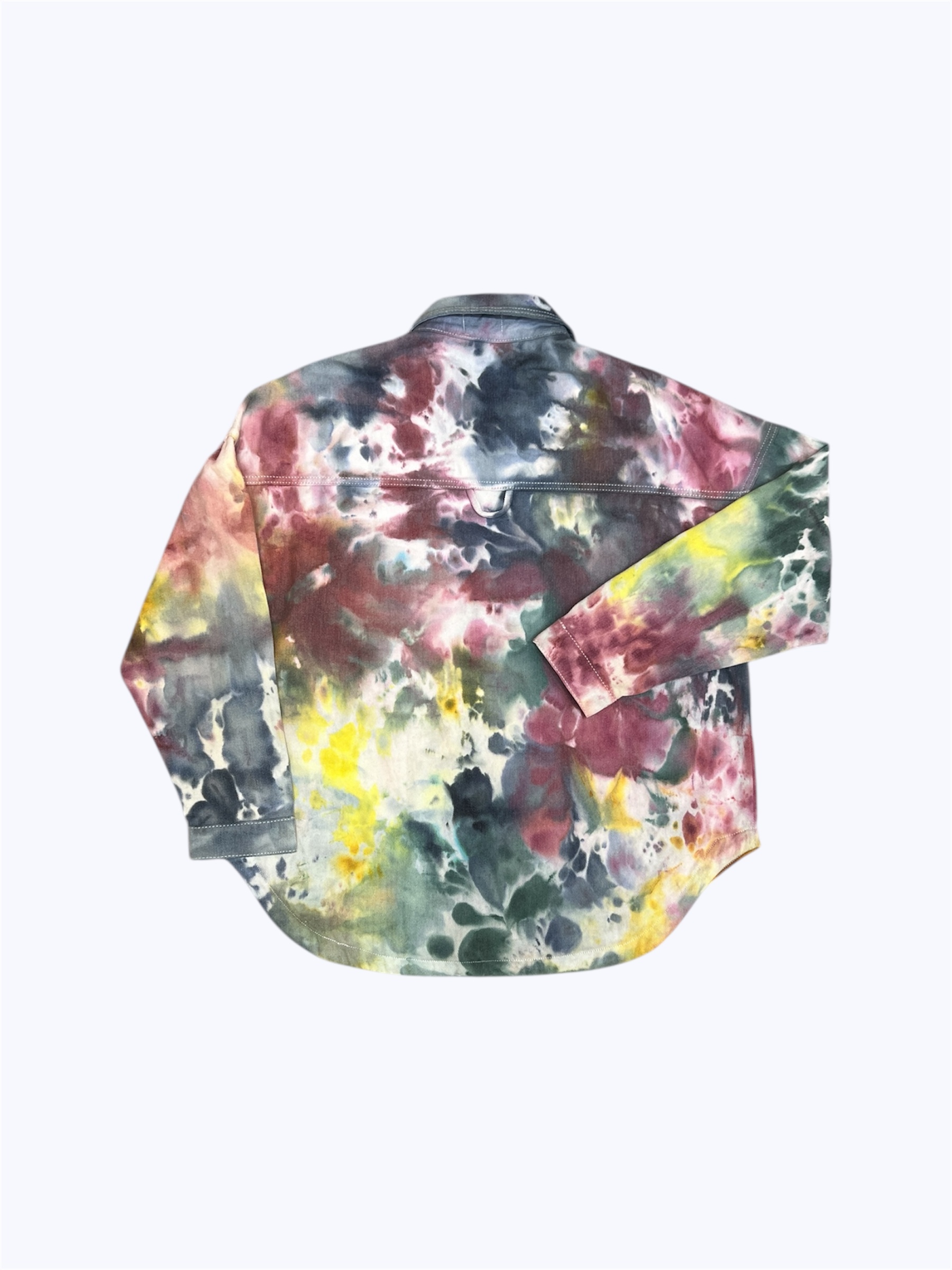 Mumu Color 慕慕卡樂｜冰染寬版外套｜暖紅花