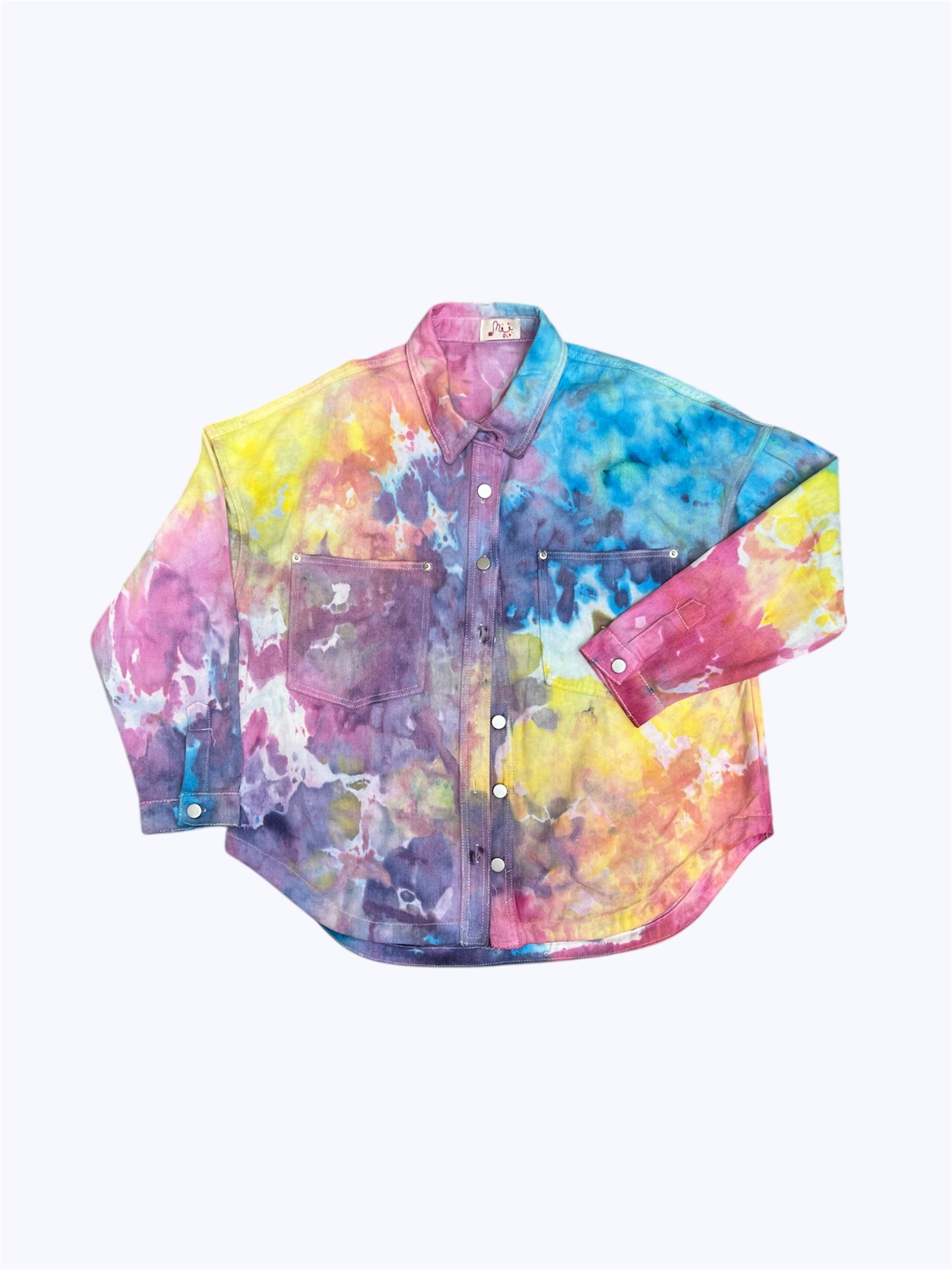 Mumu Color 慕慕卡樂｜冰染寬版外套｜暖虹光