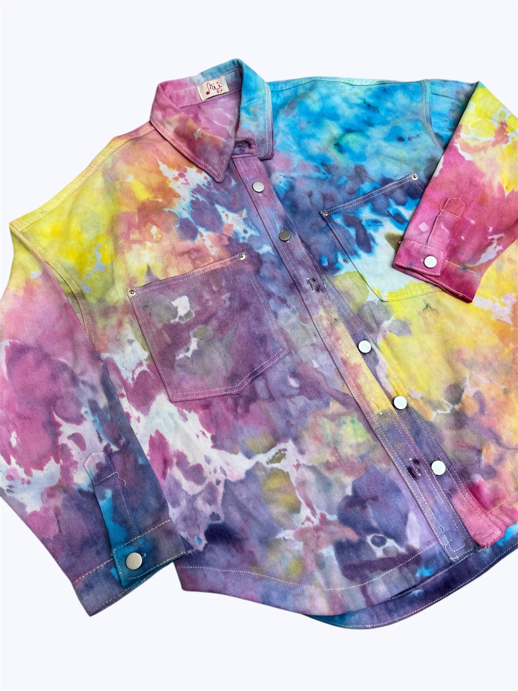 Mumu Color 慕慕卡樂｜冰染寬版外套｜暖虹光