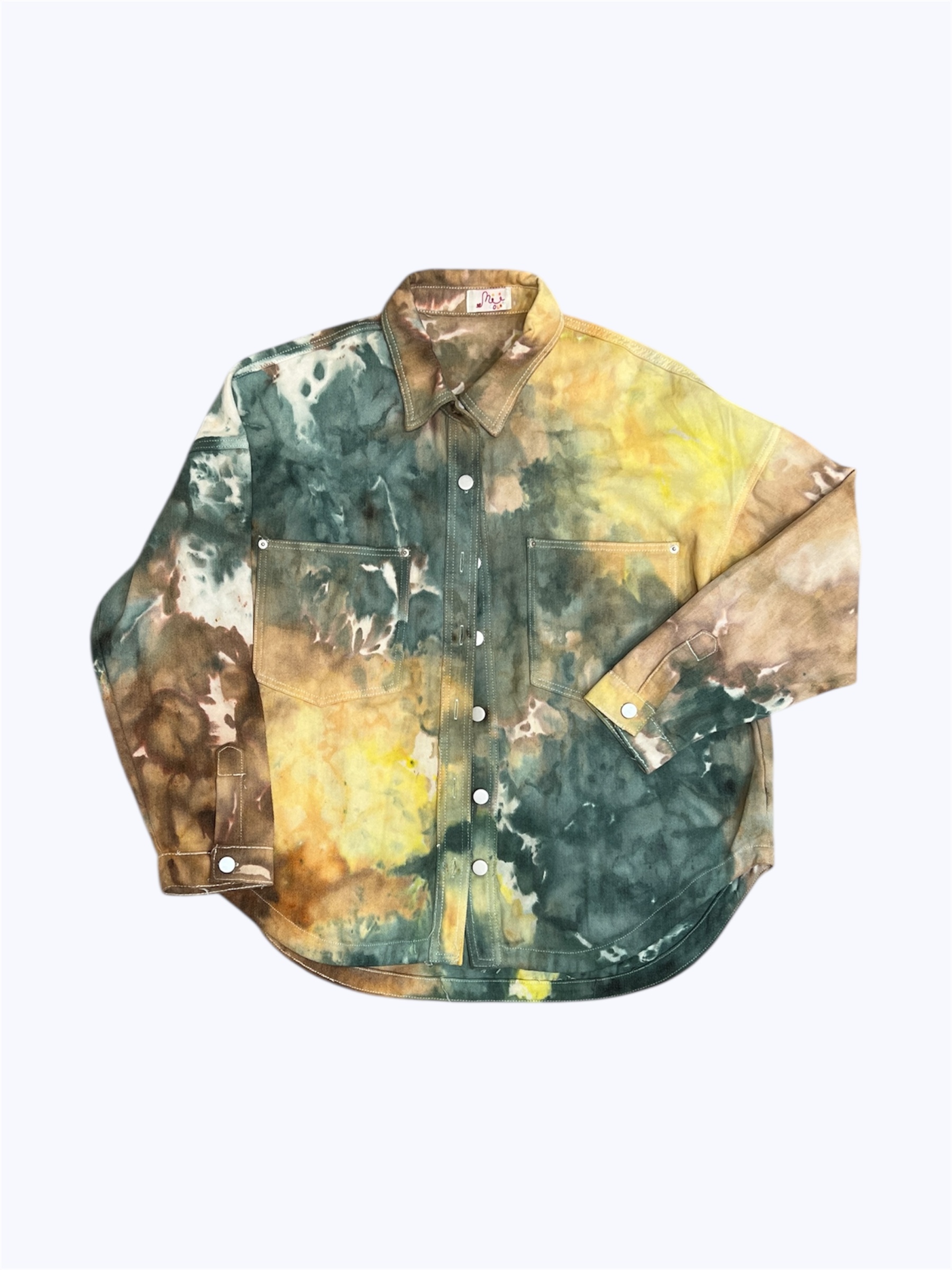 Mumu Color 慕慕卡樂｜冰染寬版外套｜木質調