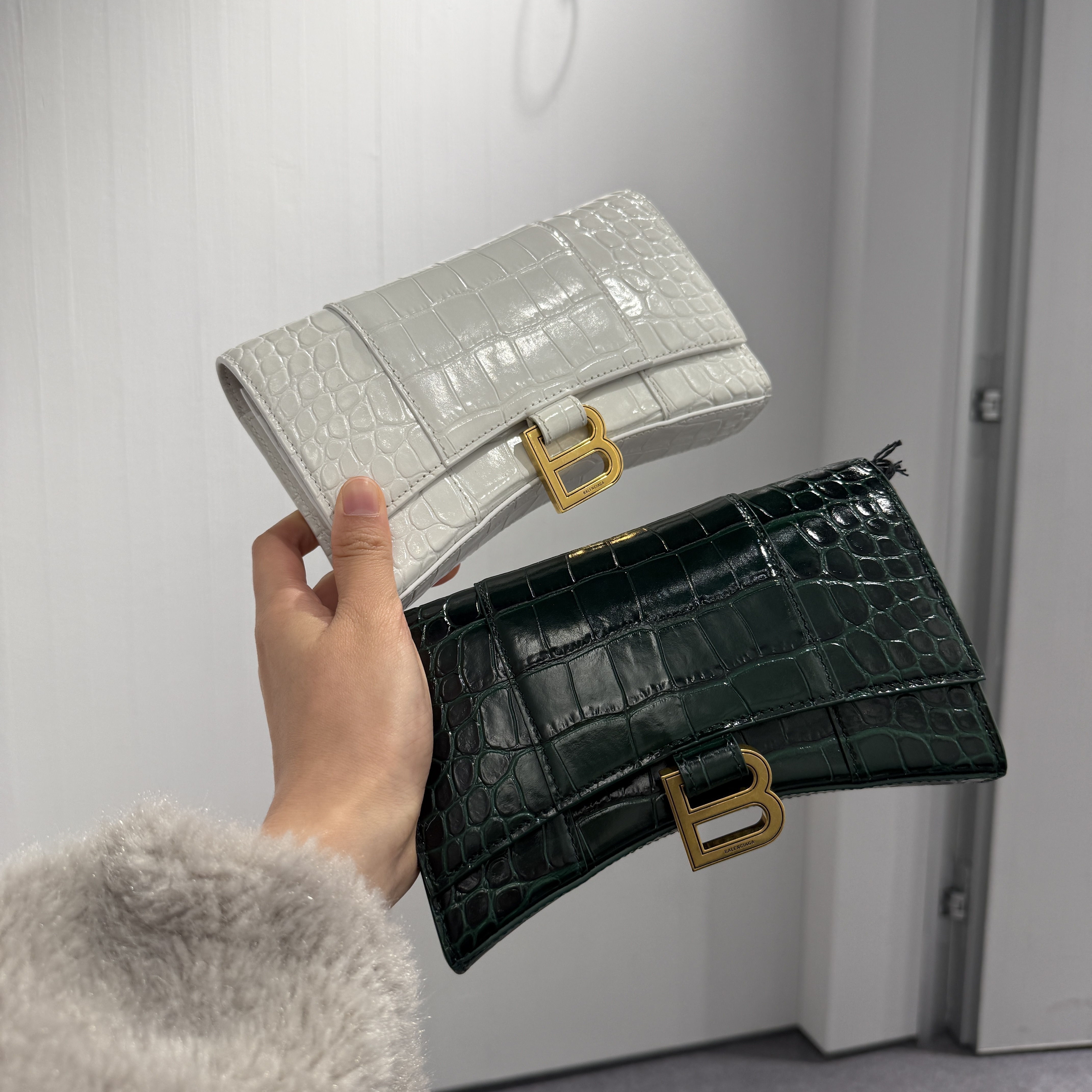 Balenciaga hourglass wallet on chain bag