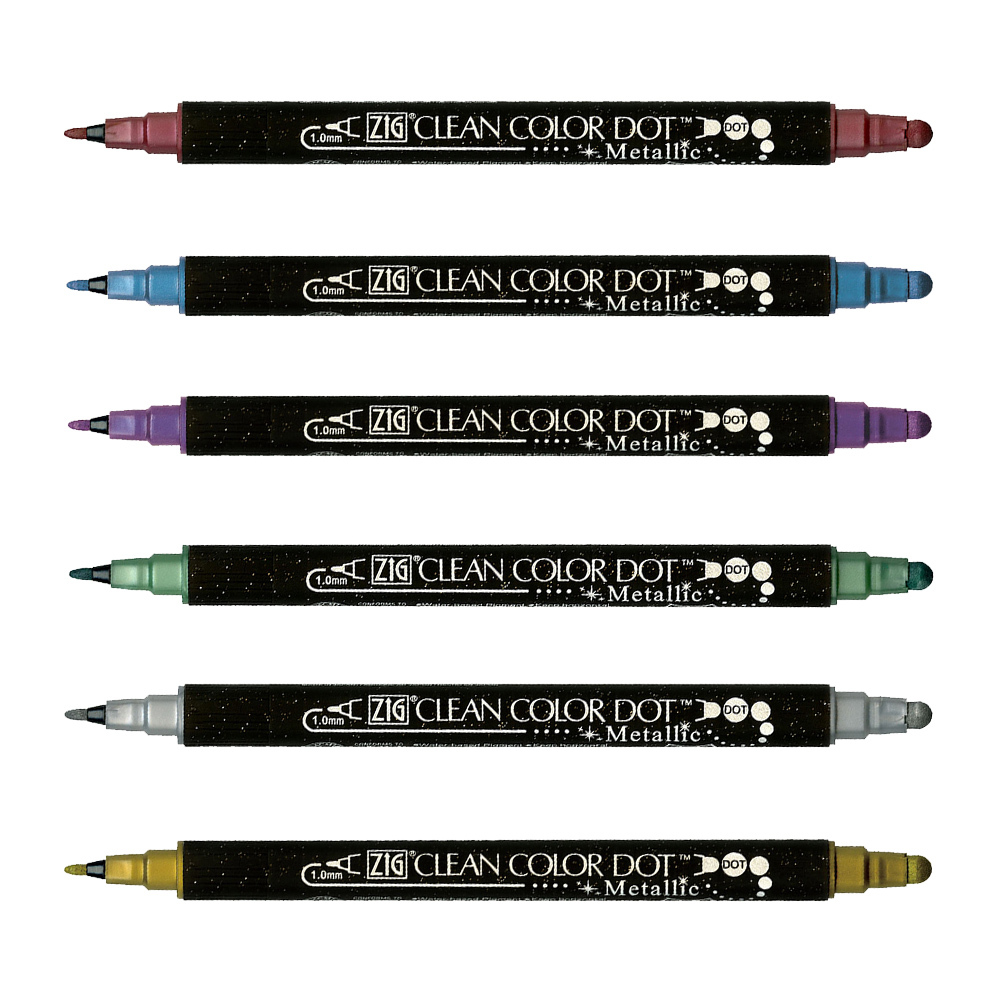ZIG 金屬色 雙頭 點點筆 | Kuretake 吳竹