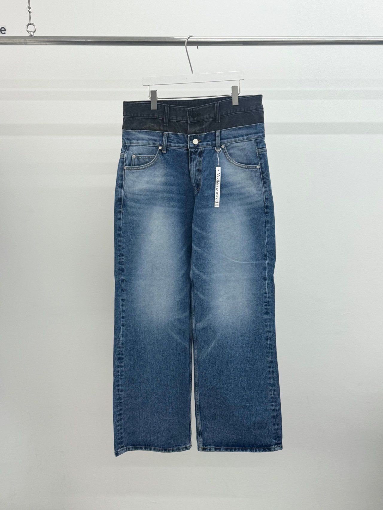 雙腰圍洗水鬆身牛仔褲 WD-207P