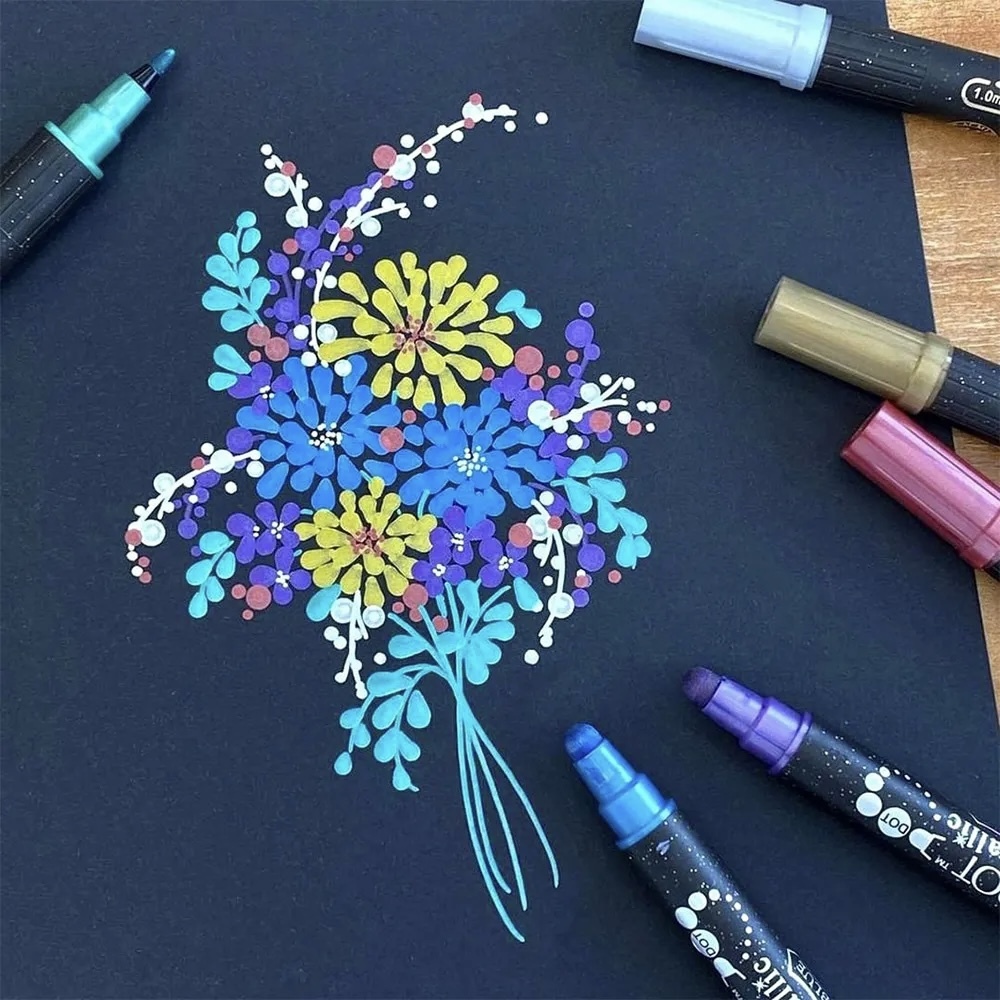 ZIG 金屬色 雙頭 點點筆 | Kuretake 吳竹