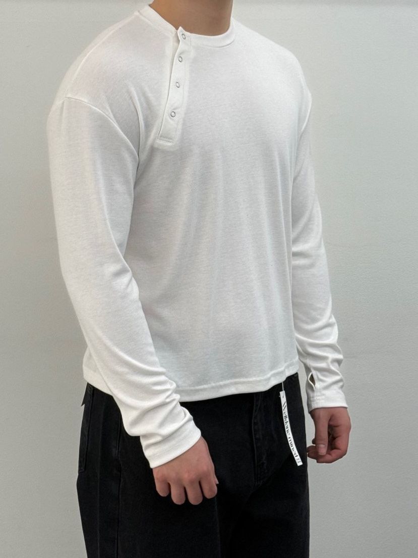 淨色半開胸長袖衫 WD-208T