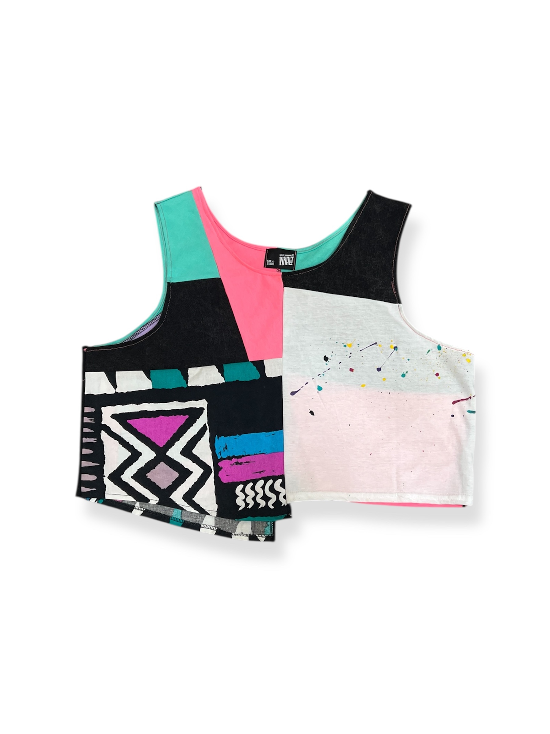 Annstudio|Vikalj Made|拼接短版背心