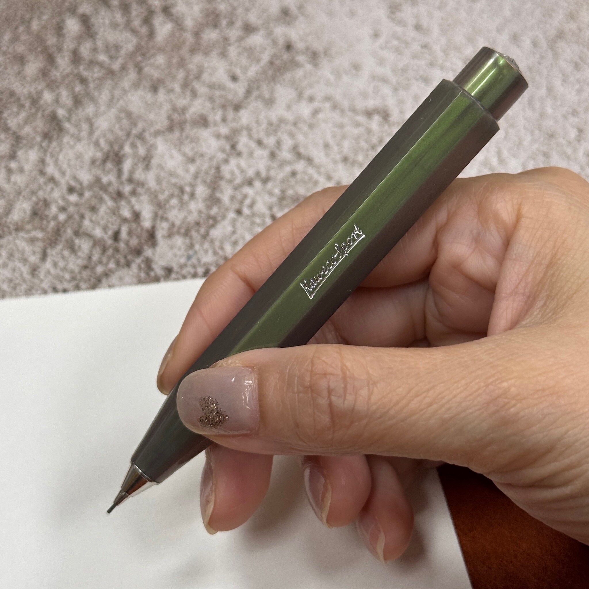 德國 KAWECO ｜ Lunar Sport 短版 自動鉛筆0.7 曜影綠 柔光綠