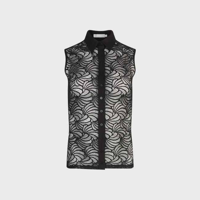 1AF0323-077 [ANNE FONTAINE] Eva Shirt Black #P24F90403 (EU)