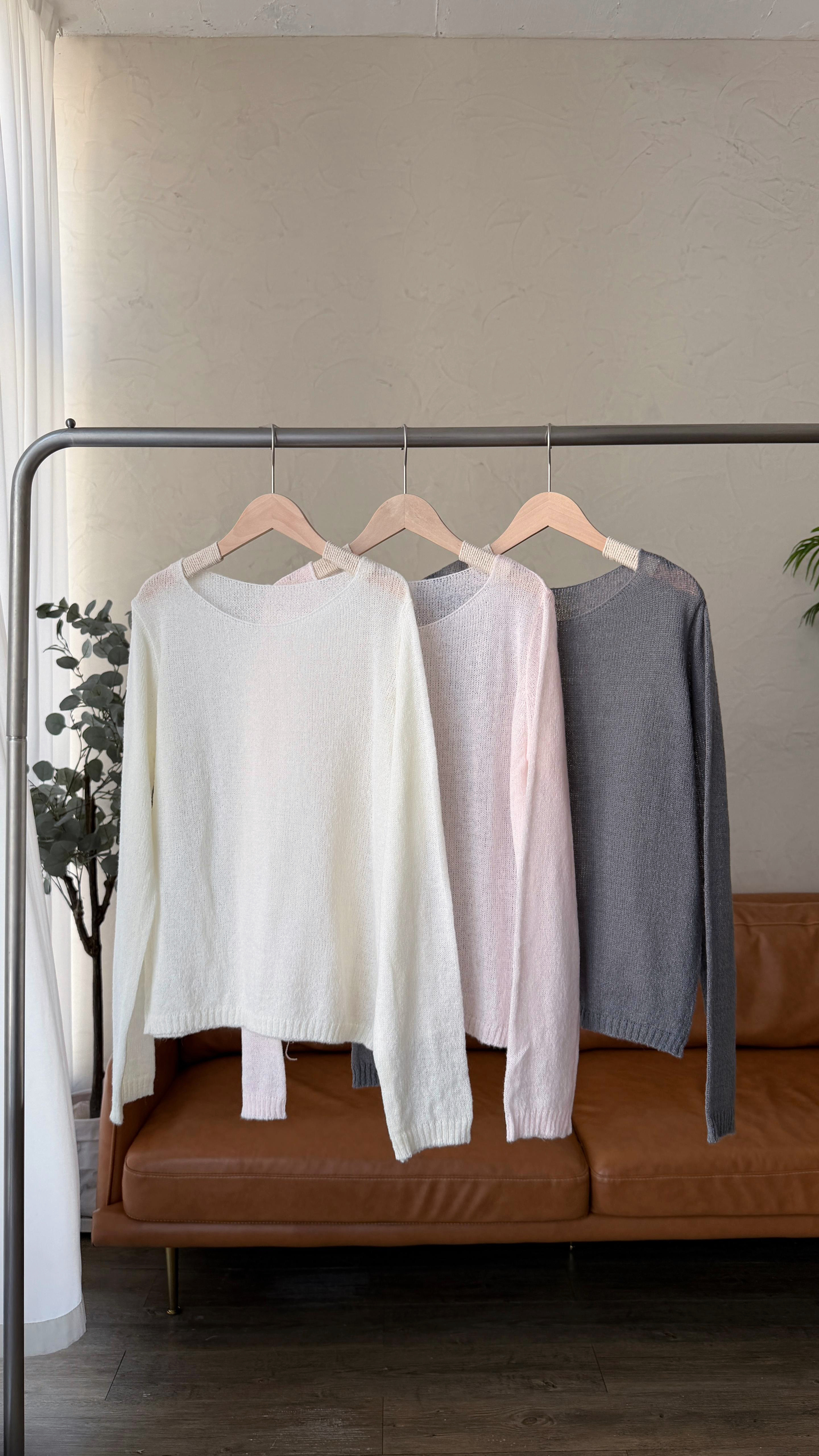 KR493 溫柔薄薄透氣圓領TOP-3色