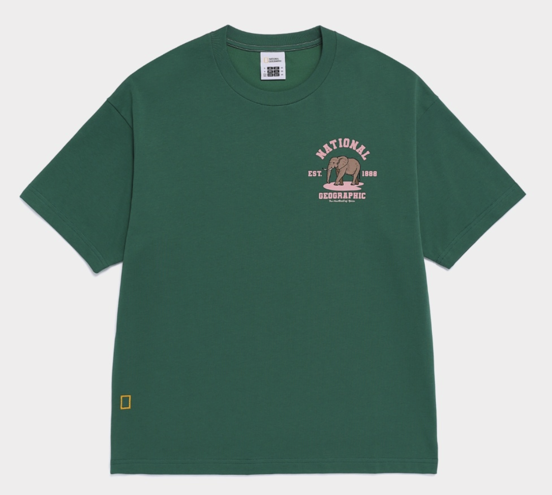 【春季新品限時折扣🔥 3/29 晚上12:00結束】NATIONAL GEOGRAPHIC 國家地理 胸前印花動物 短tee N262UTS061