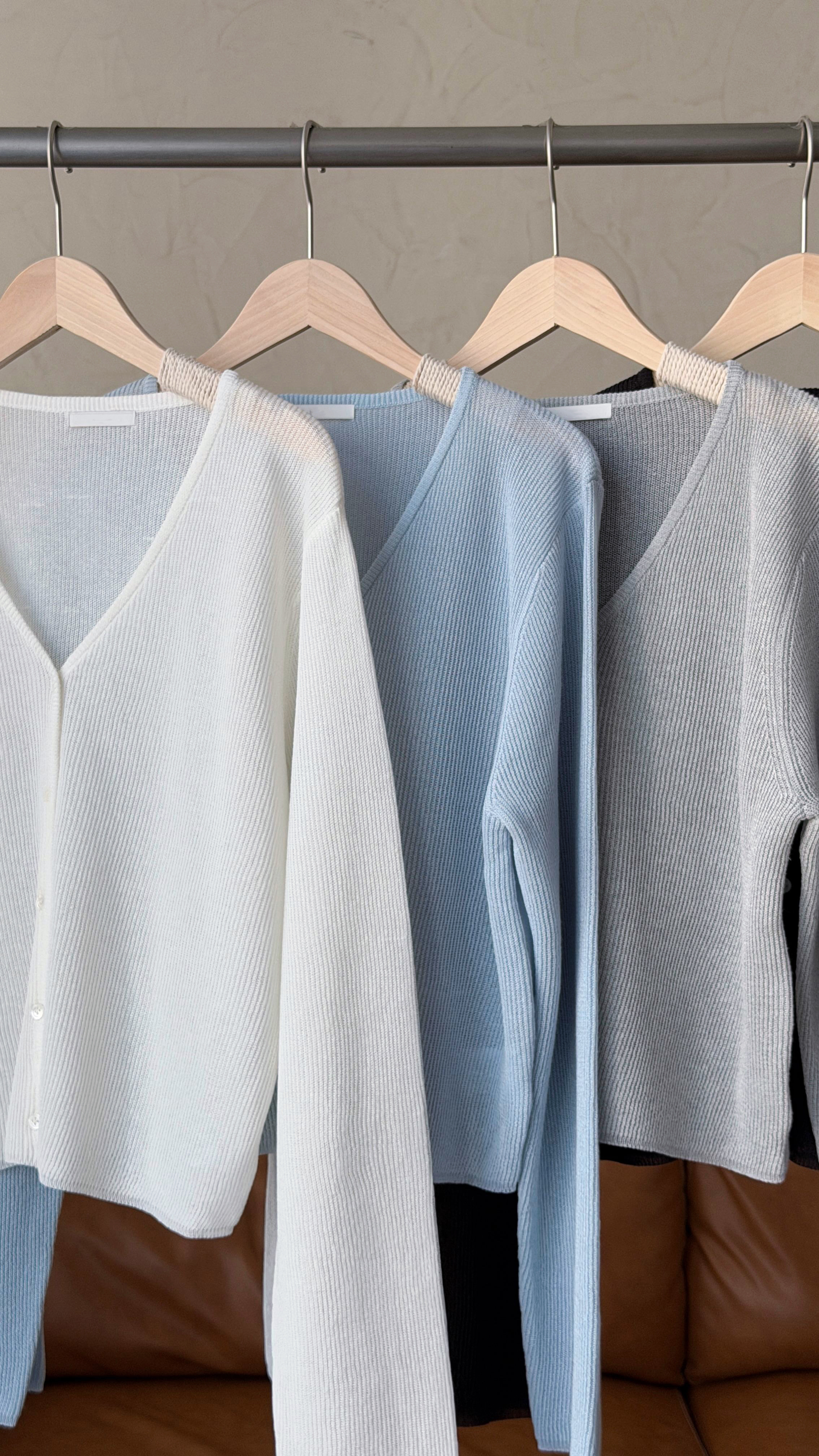 KR495 透薄暗直紋兩著外套TOP-4色