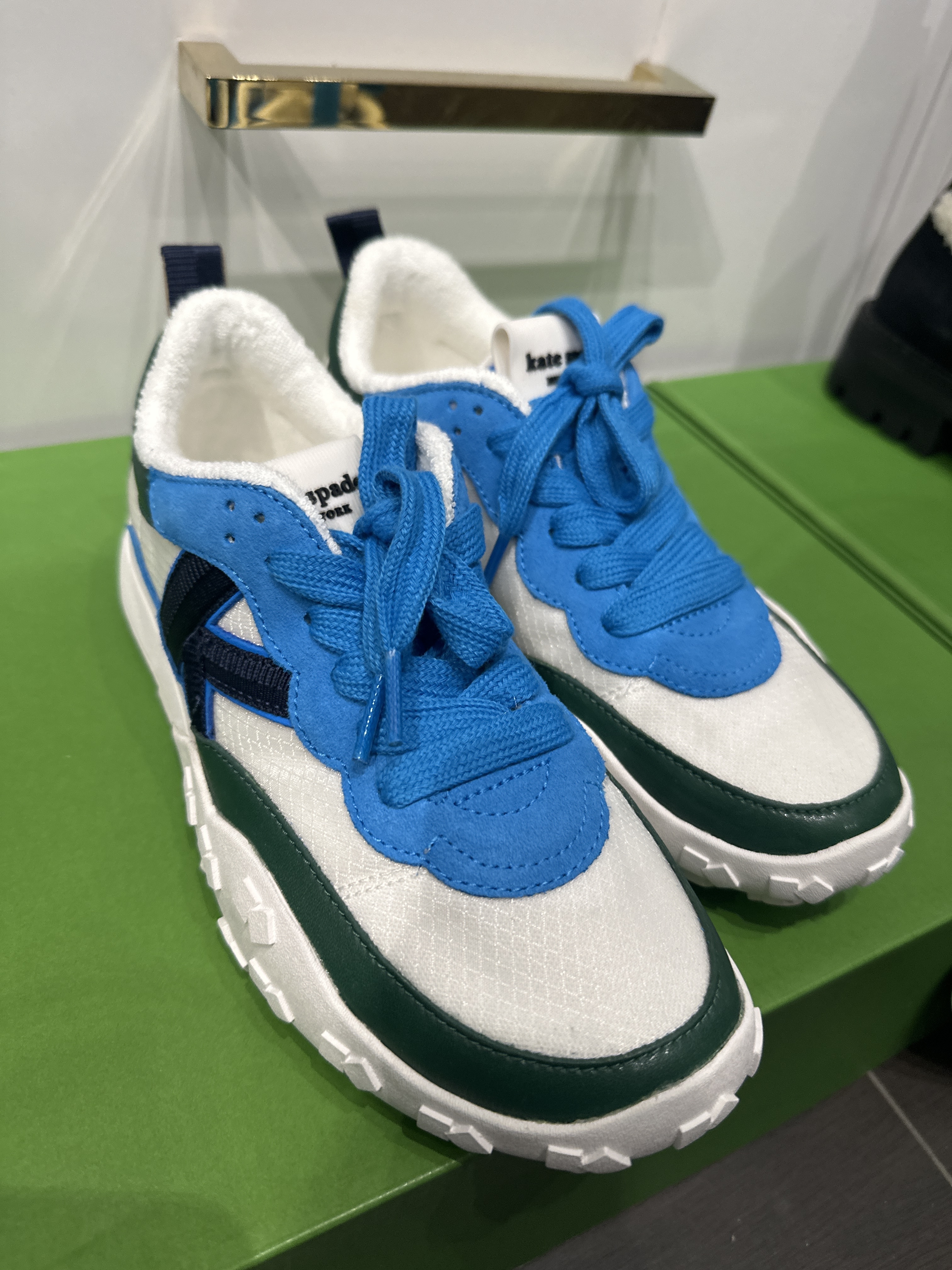 RQ114 KS  綠色拼藍色白色波鞋 K As In Kate Sneakers