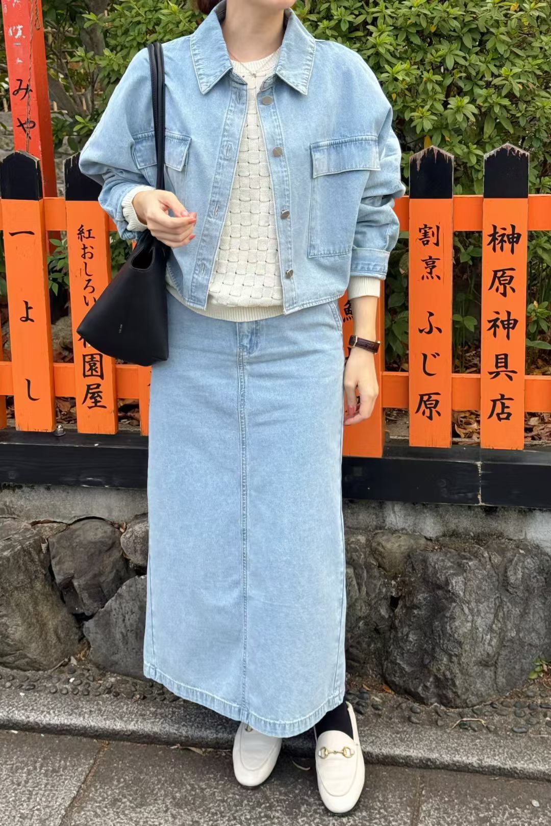 【現貨】高腰直筒牛仔長裙｜修身顯比例・日常百搭經典款