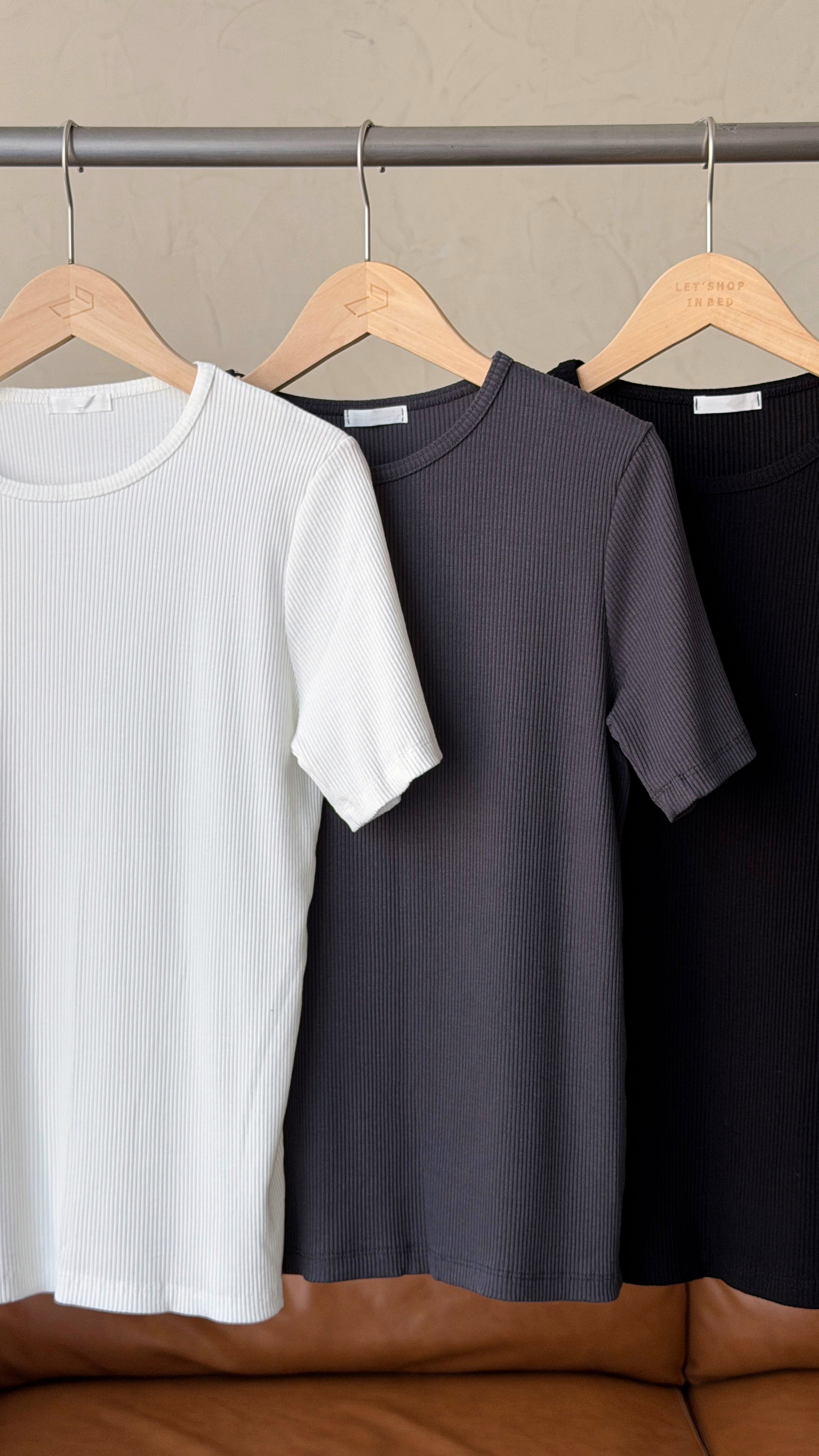 KR499 休閒彈性圓領百搭TEE-3色