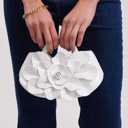 1AF0323-121 [ANNE FONTAINE] Scarlet Mini Handbag White #H21A00201 (EU)