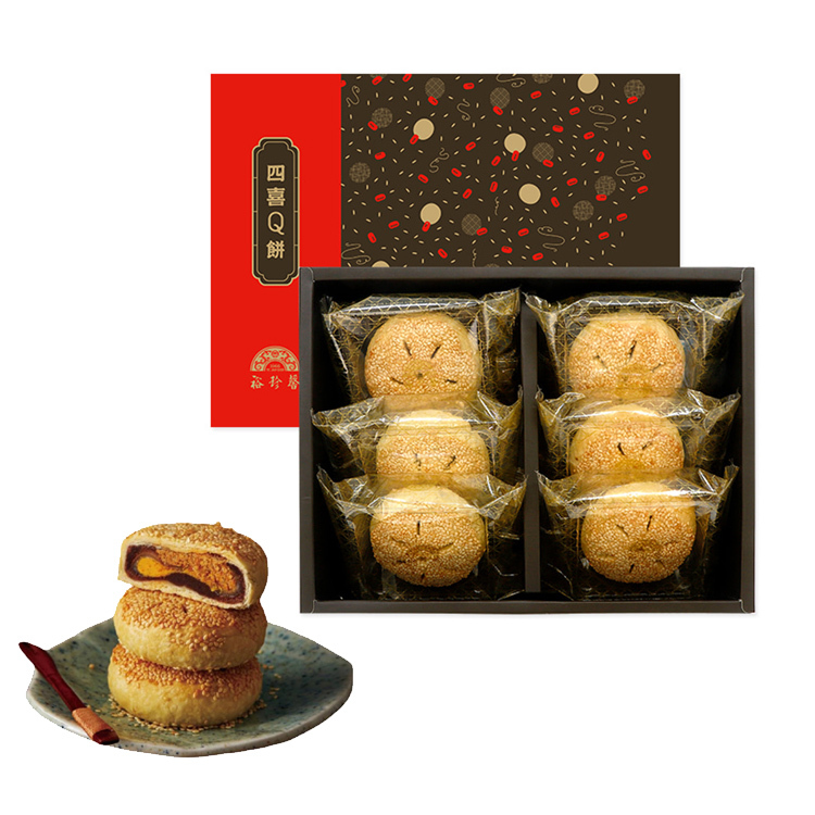 【裕珍馨】四喜Q餅 (6入)